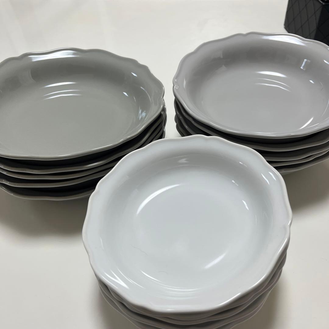 Francfranc オルディフルール ディーププレートセット マルチグレー