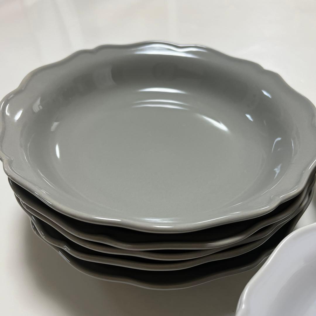 Francfranc オルディフルール ディーププレートセット マルチグレー