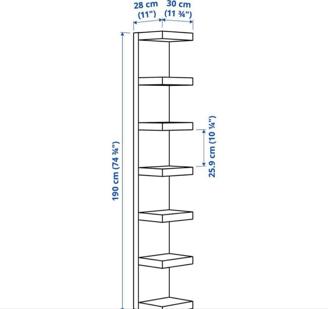 IKEA ラック ウォールシェルフユニット 黒