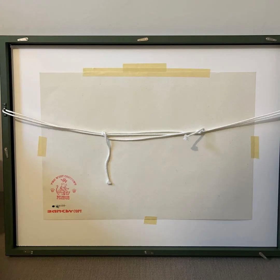バンクシー　BANKSY シルクスクリーン　HMV 版画　WCP アート　額付き
