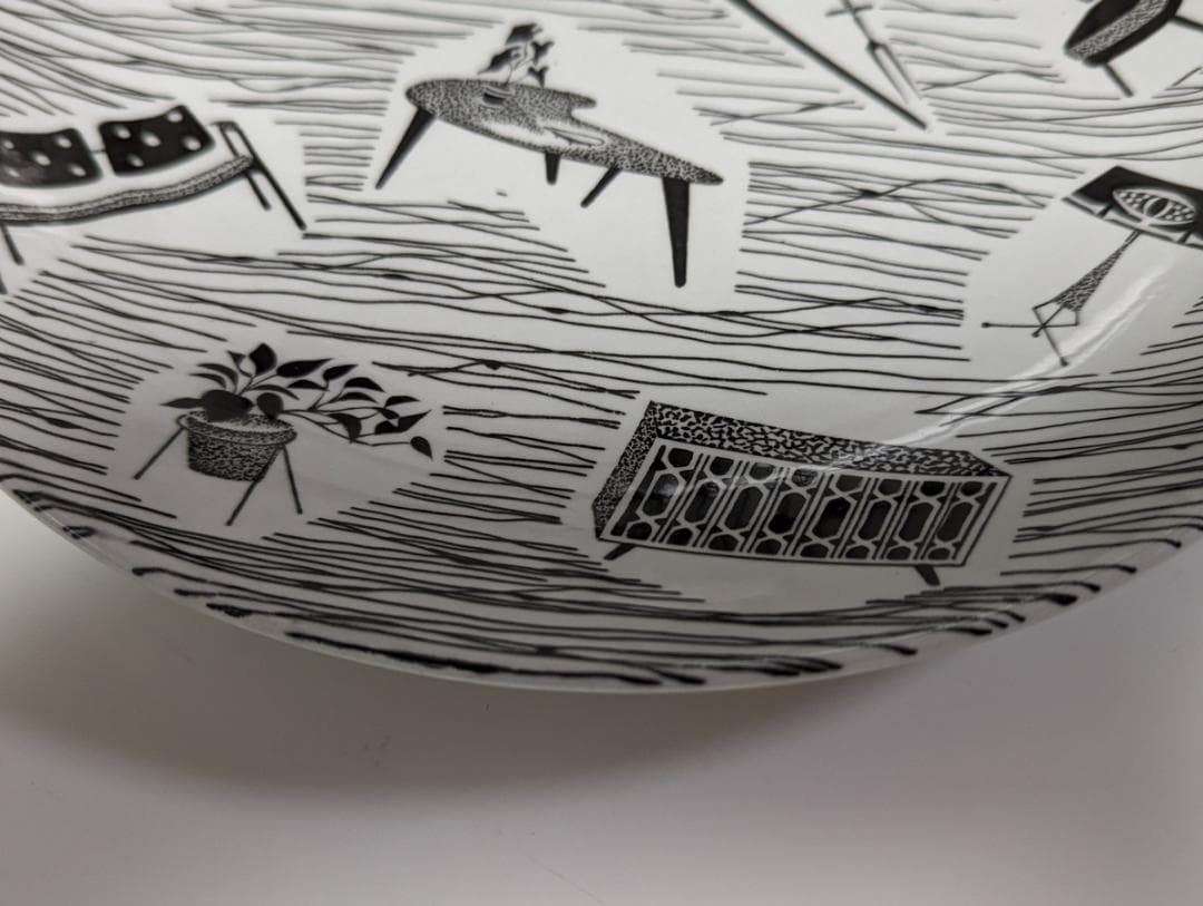 UK モダン ミッドセンチュリー ヴィンテージ プレー 大皿 レトロ