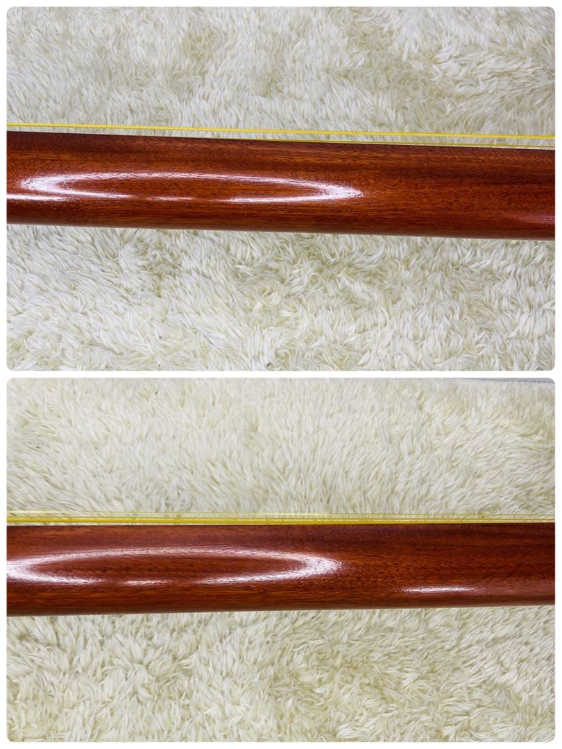 三味線 花梨材 太棹 胴破れなし 人口革 正寸