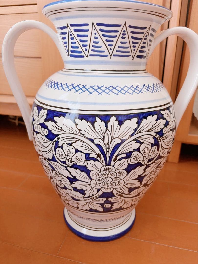 イタリア製デルータ陶器SBERNA DERTA 大きい花瓶