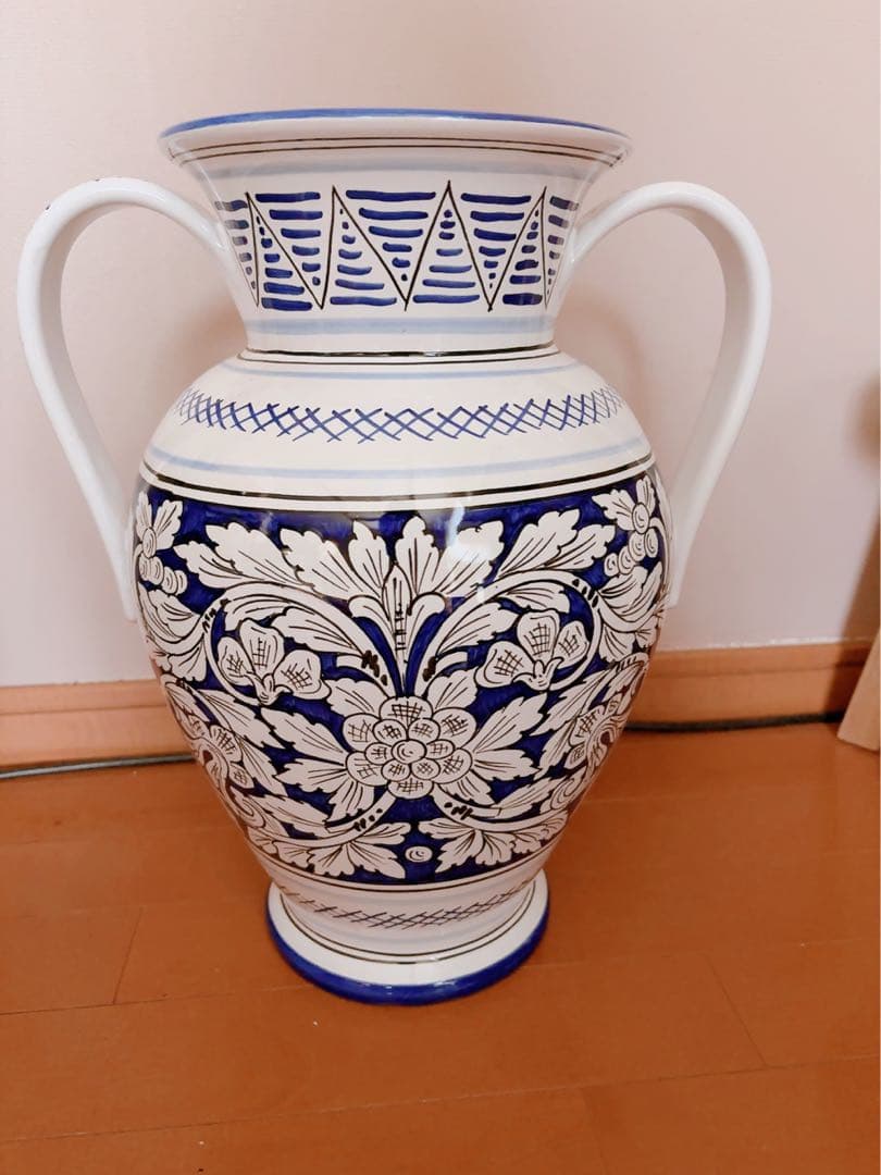 イタリア製デルータ陶器SBERNA DERTA 大きい花瓶