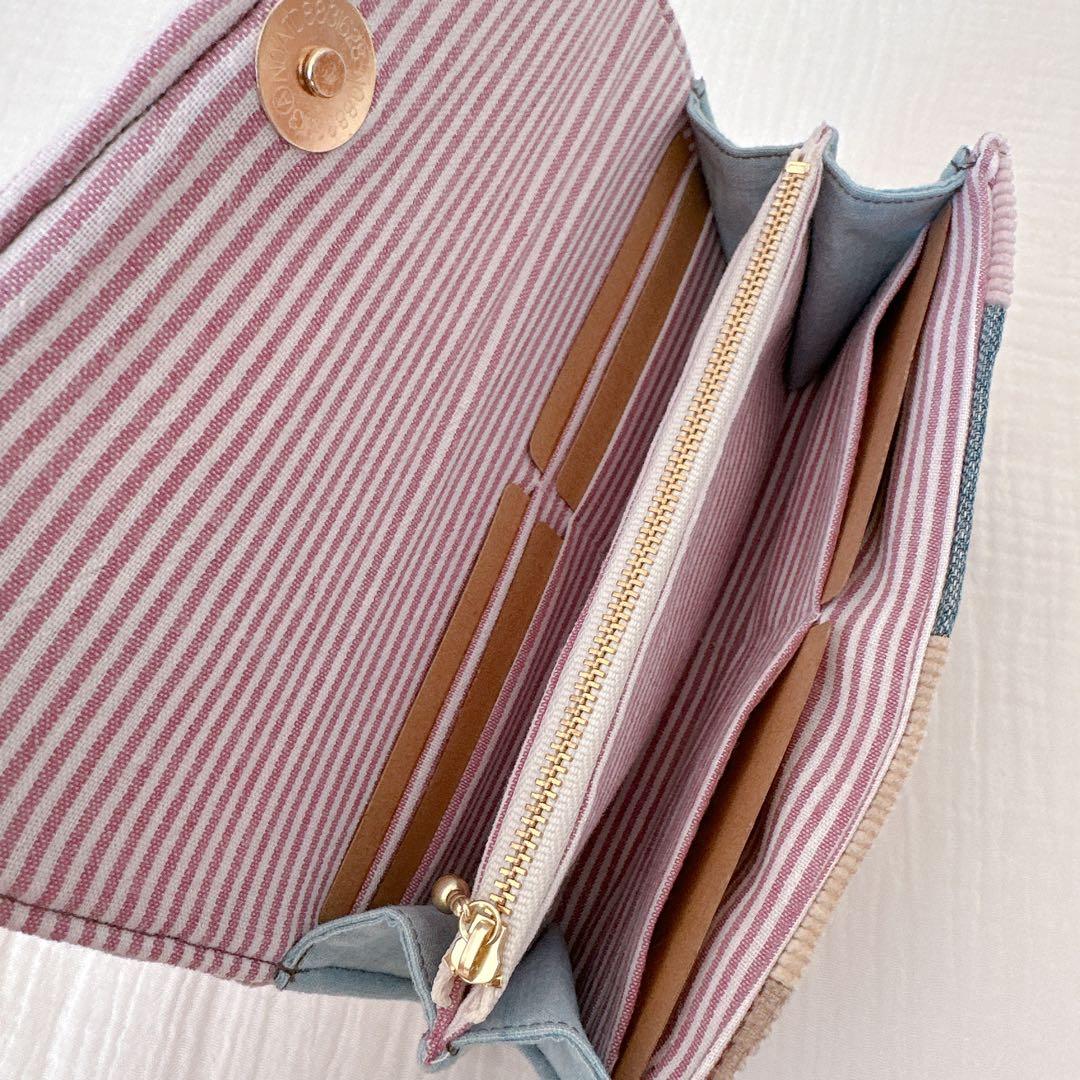 ハンドメイド　デニムリメイク長財布　【8