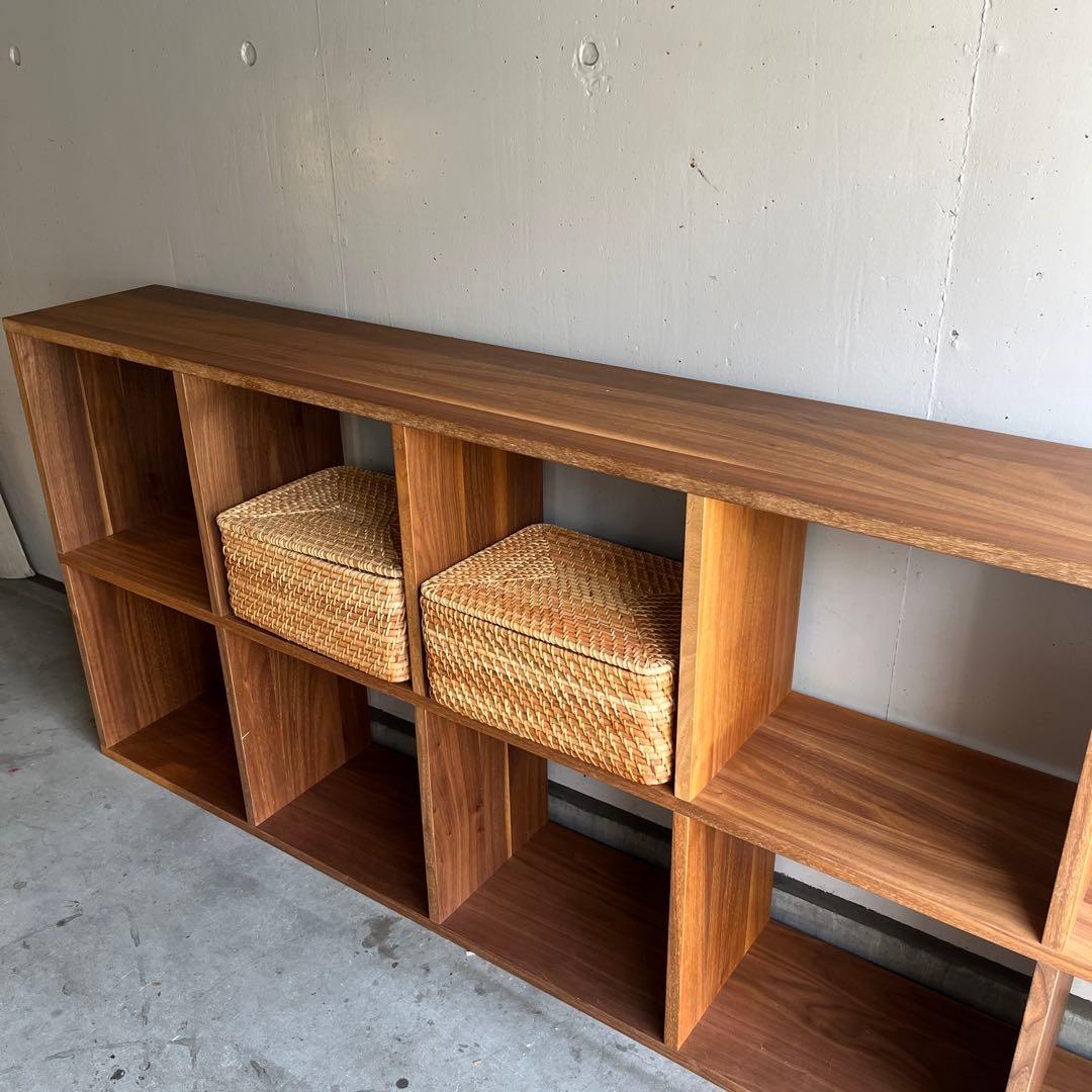 maru★無印スタッキングシェルフセット・５段×３列ウォールナット材