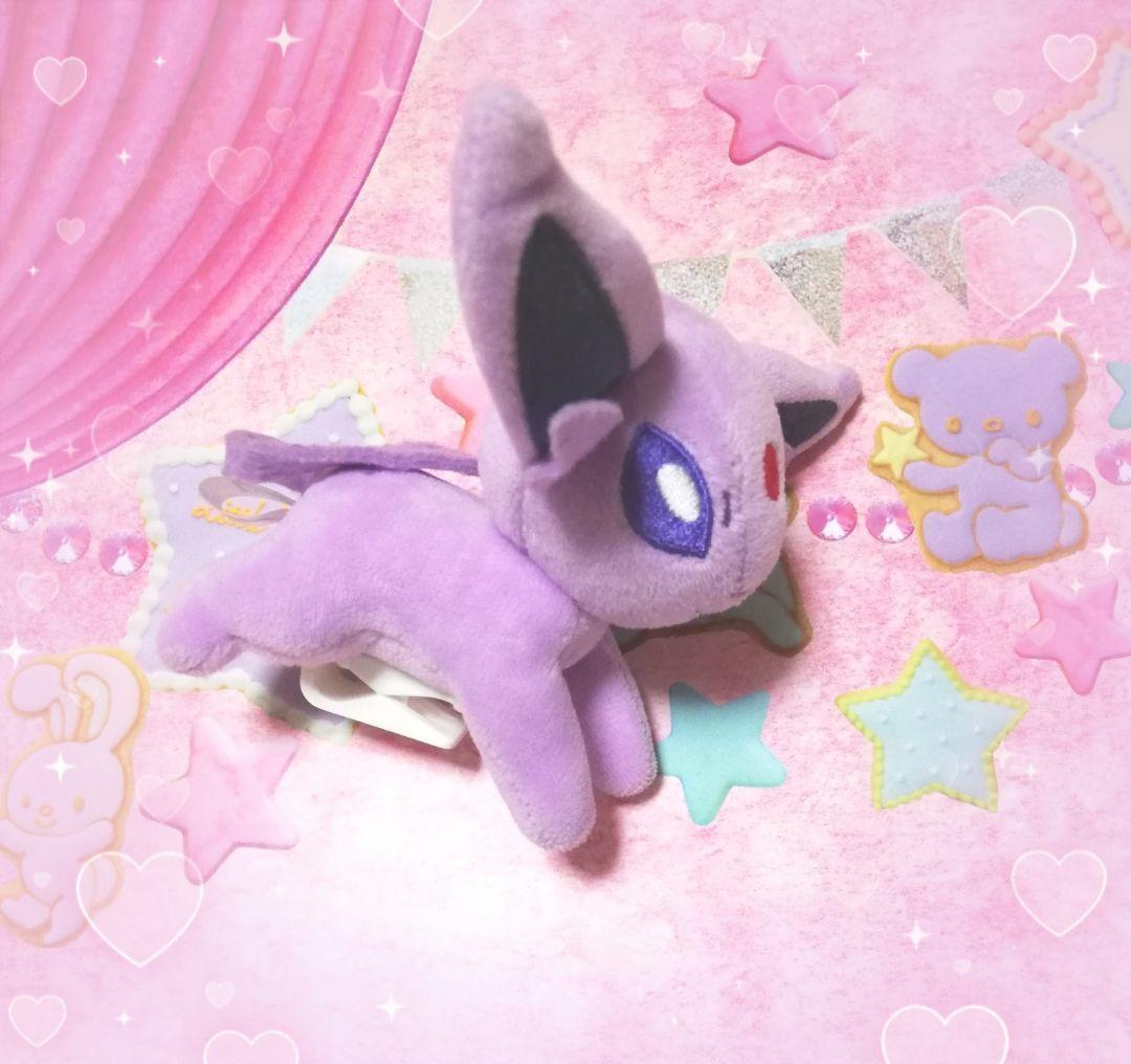 ポケットモンスター　ちっちゃいかたのり　マスコット　ぬいぐるみ　エーフィ