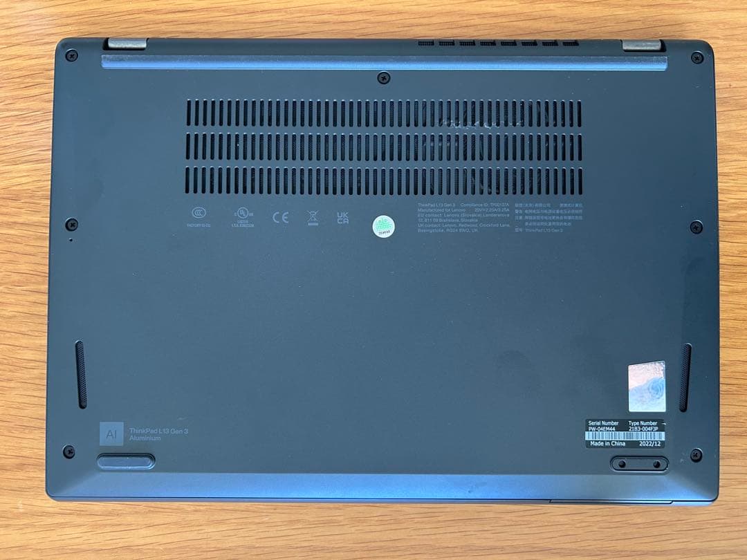 【美品】2022 ThinkPad L13 第12世代ノートPC