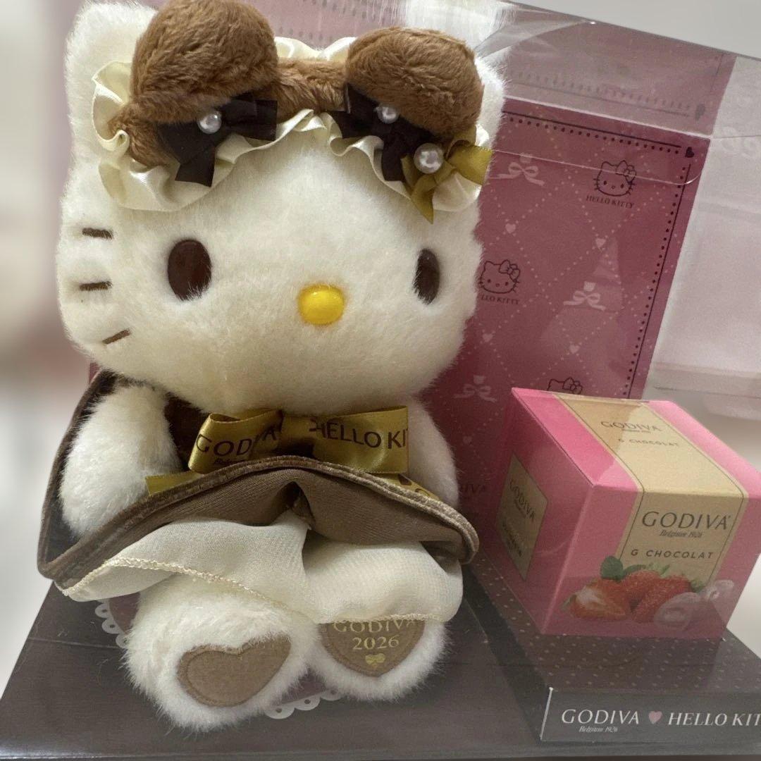 新品・未開封☆ゴディバ＆サンリオ　2026 キティぬいぐるみ