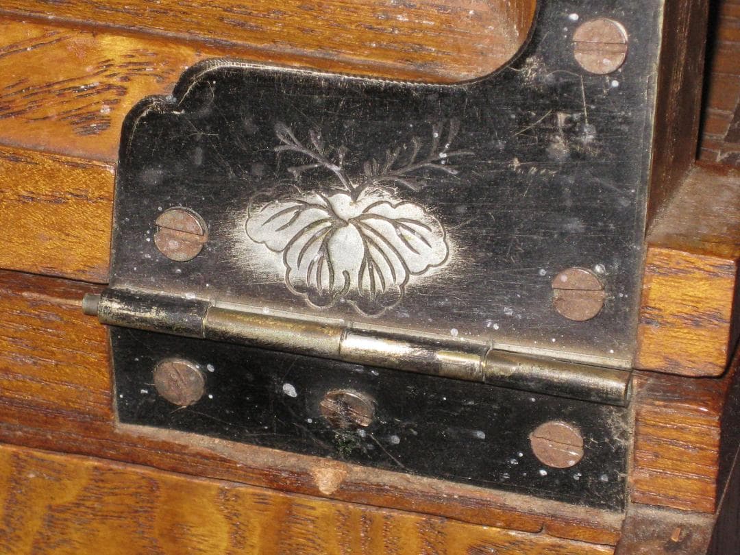 姫鏡台レトロ  折り畳み 化粧台 卓上 鏡台  化粧箱  ドレッサー 芸者