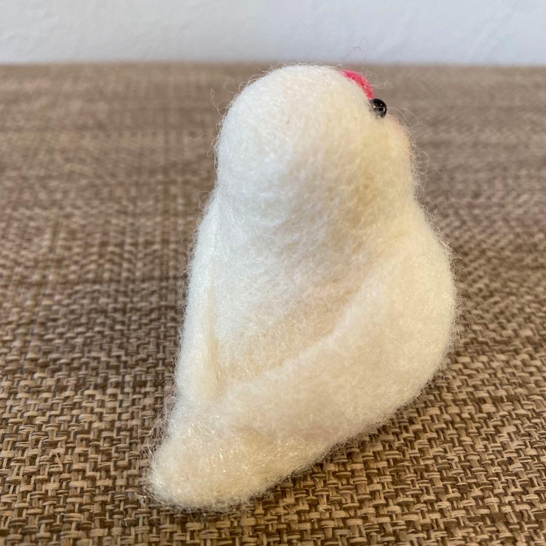 フラワーリース&白い文鳥さん