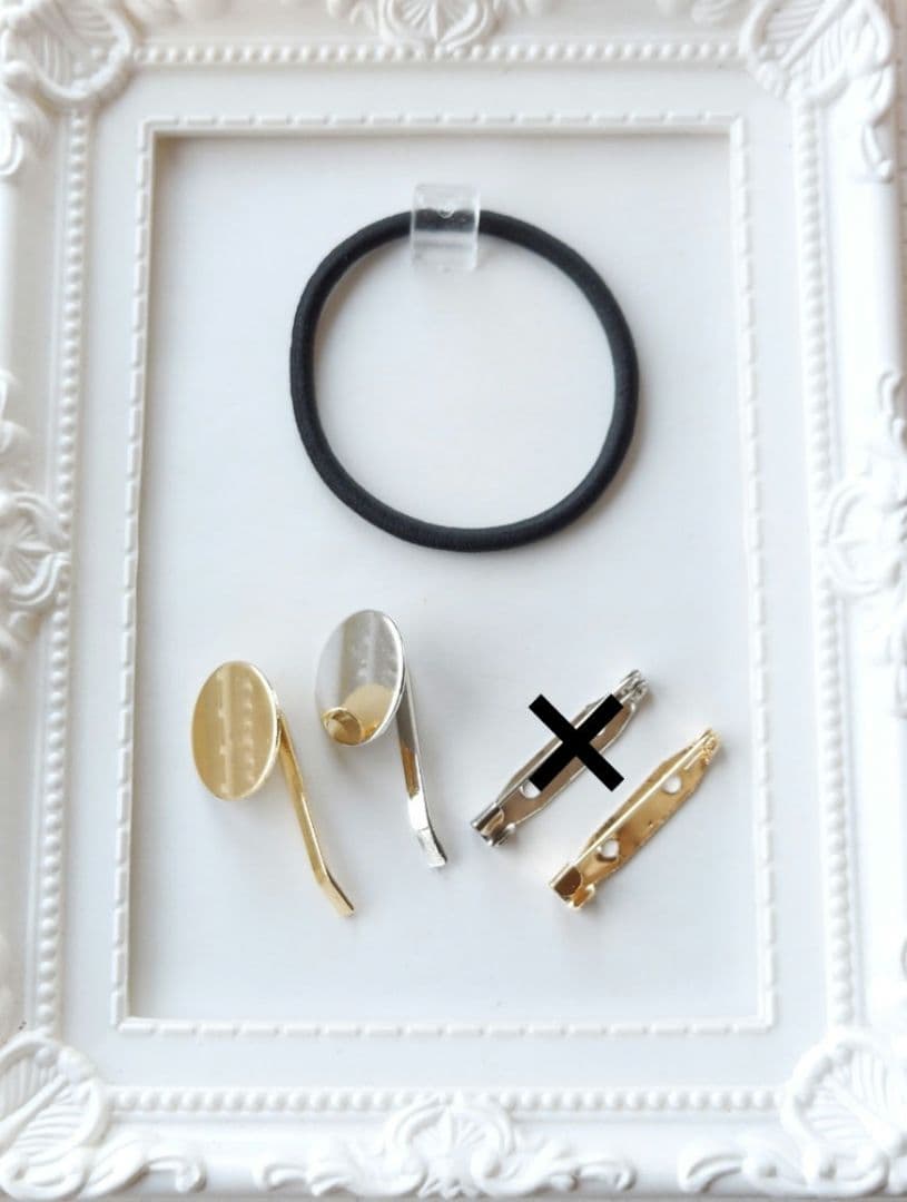 【1671】レジン　ヘアゴム　ポニーフック　ブロ―チ　ハンドメイド