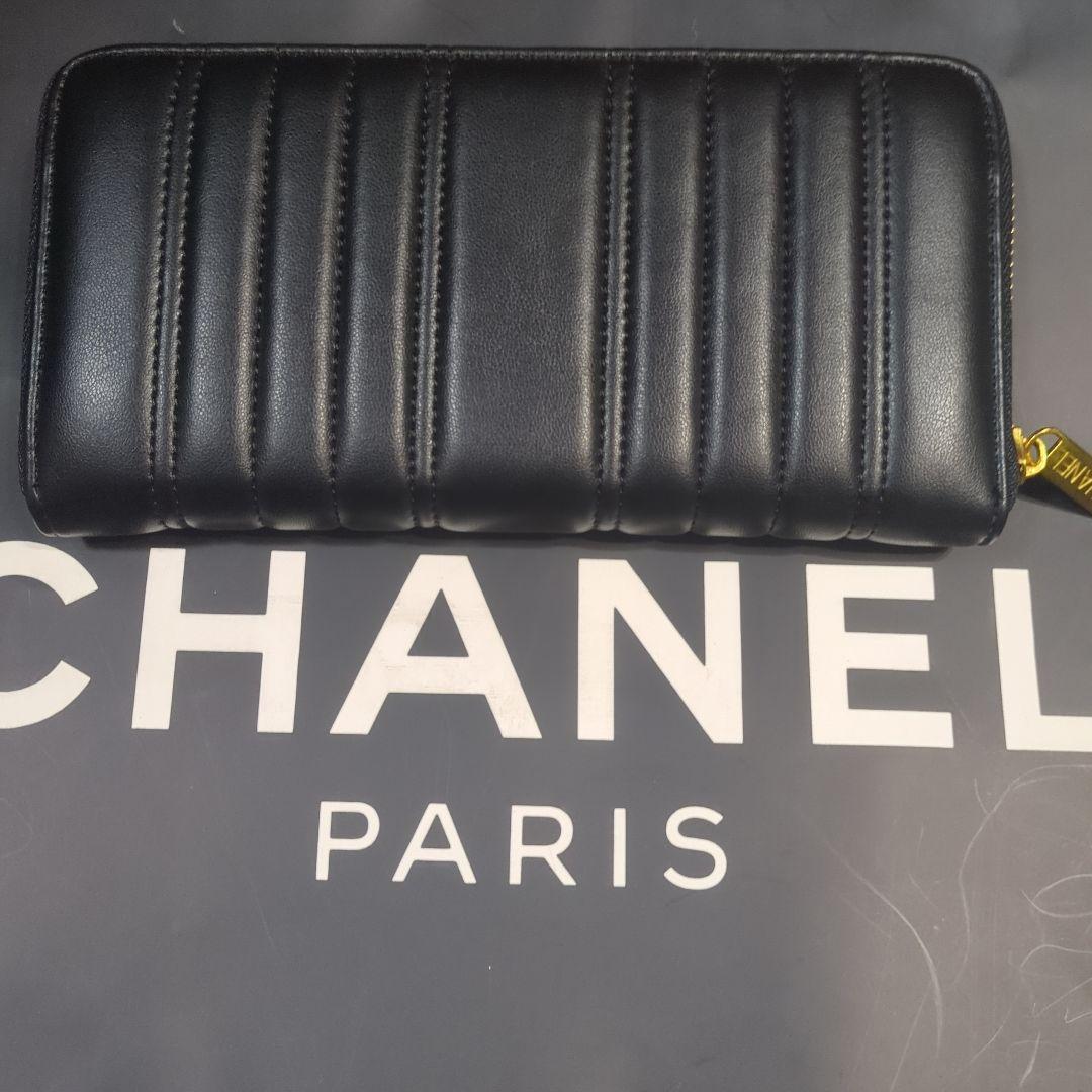 CHANEL ブラック キルティング 長財布値下げ不可