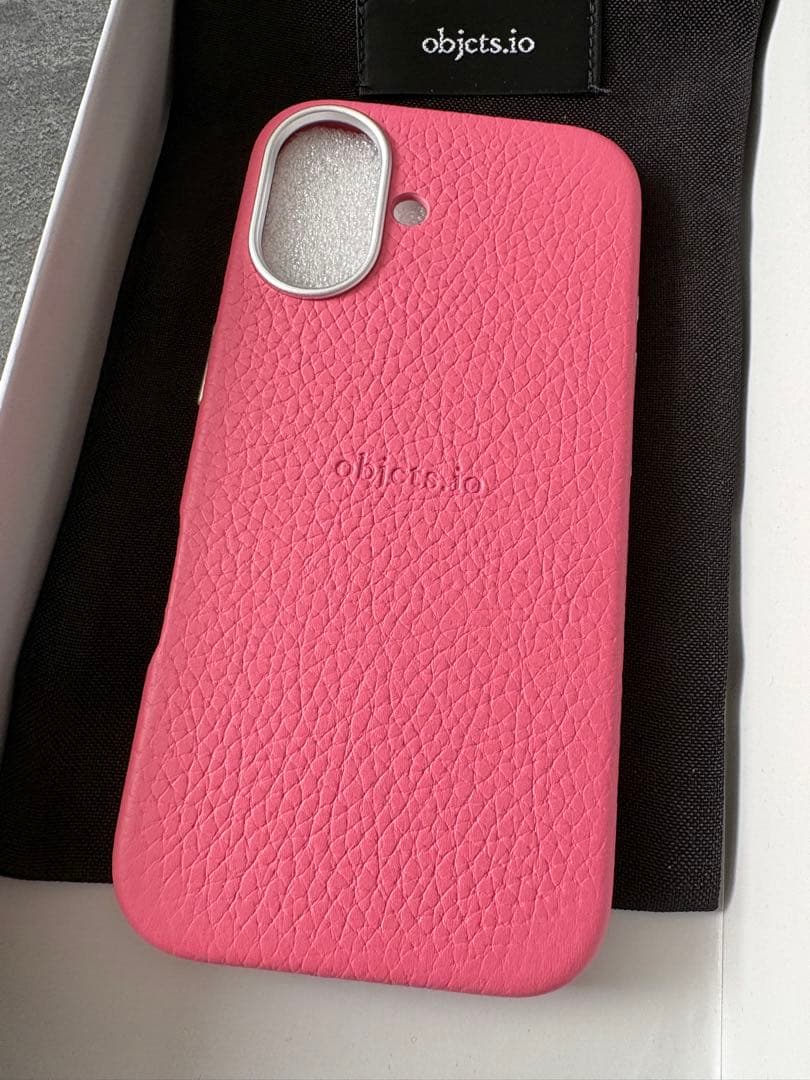 objects.io ピンク　レザー iPhoneケース　iPhone16
