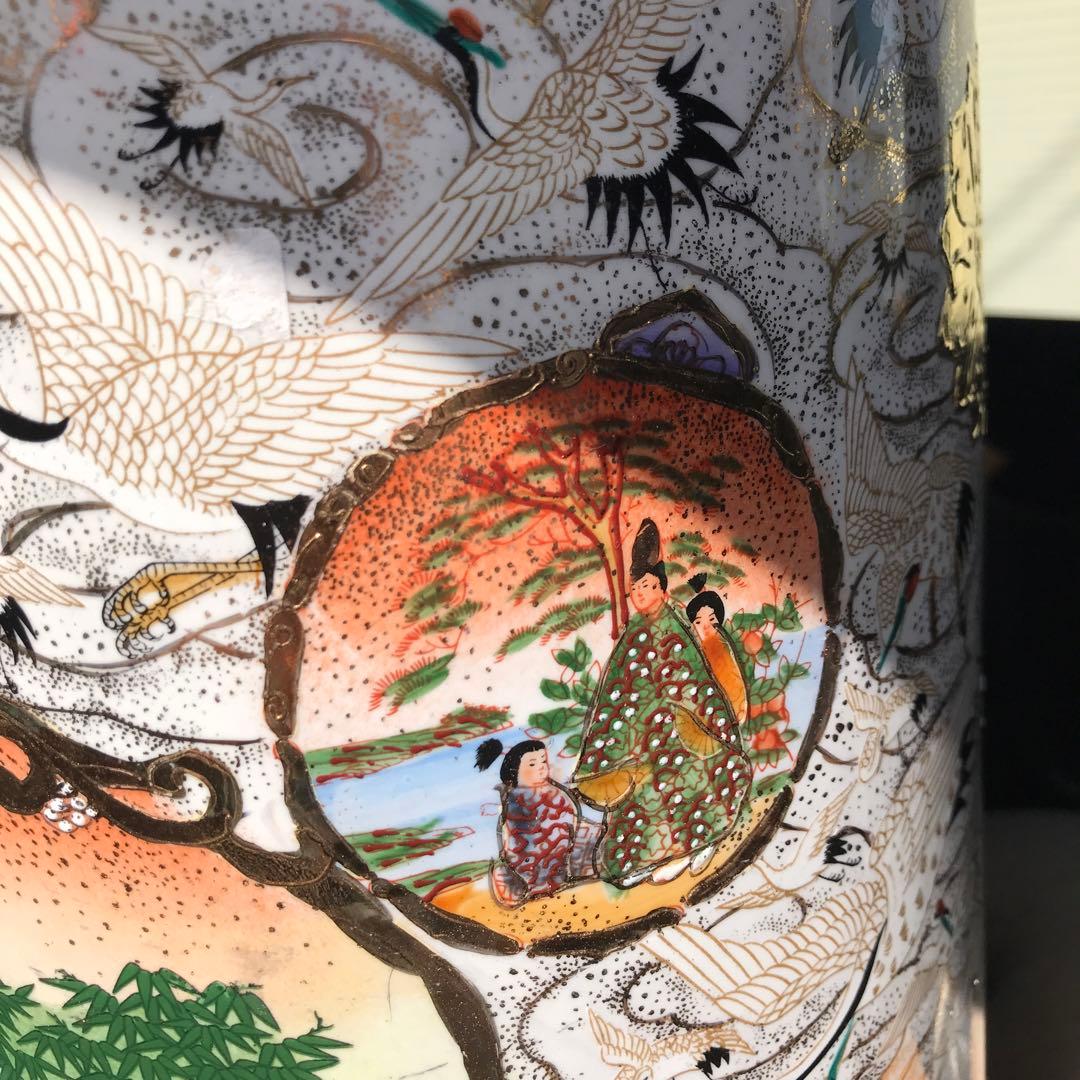 華やかな鳥のデザイン陶器花瓶