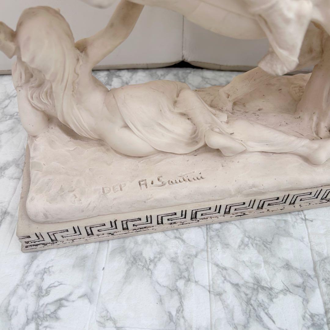 西洋美術 イタリア製A.SANTINI アンテルマ サンティーニ 彫刻 騎士と馬