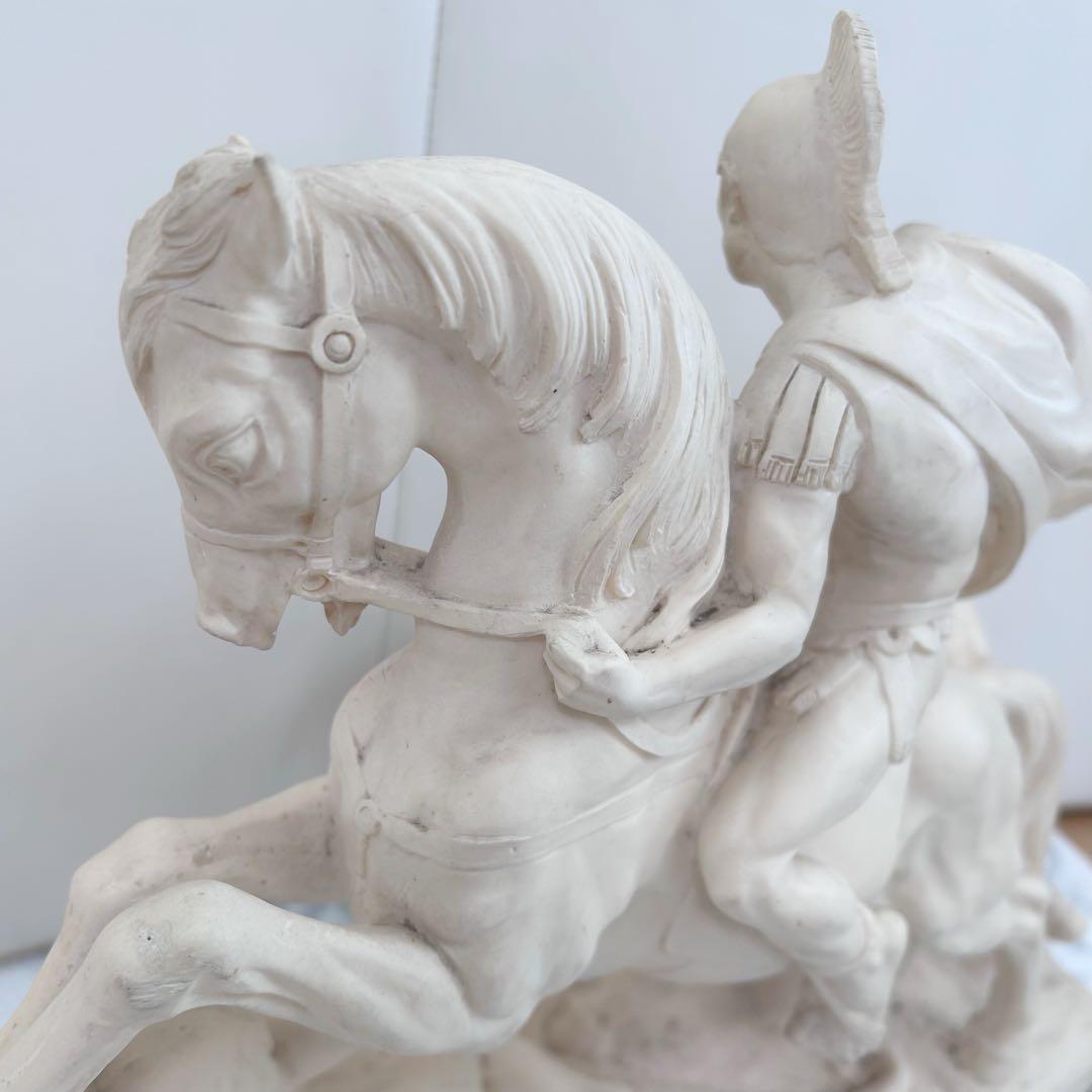 西洋美術 イタリア製A.SANTINI アンテルマ サンティーニ 彫刻 騎士と馬