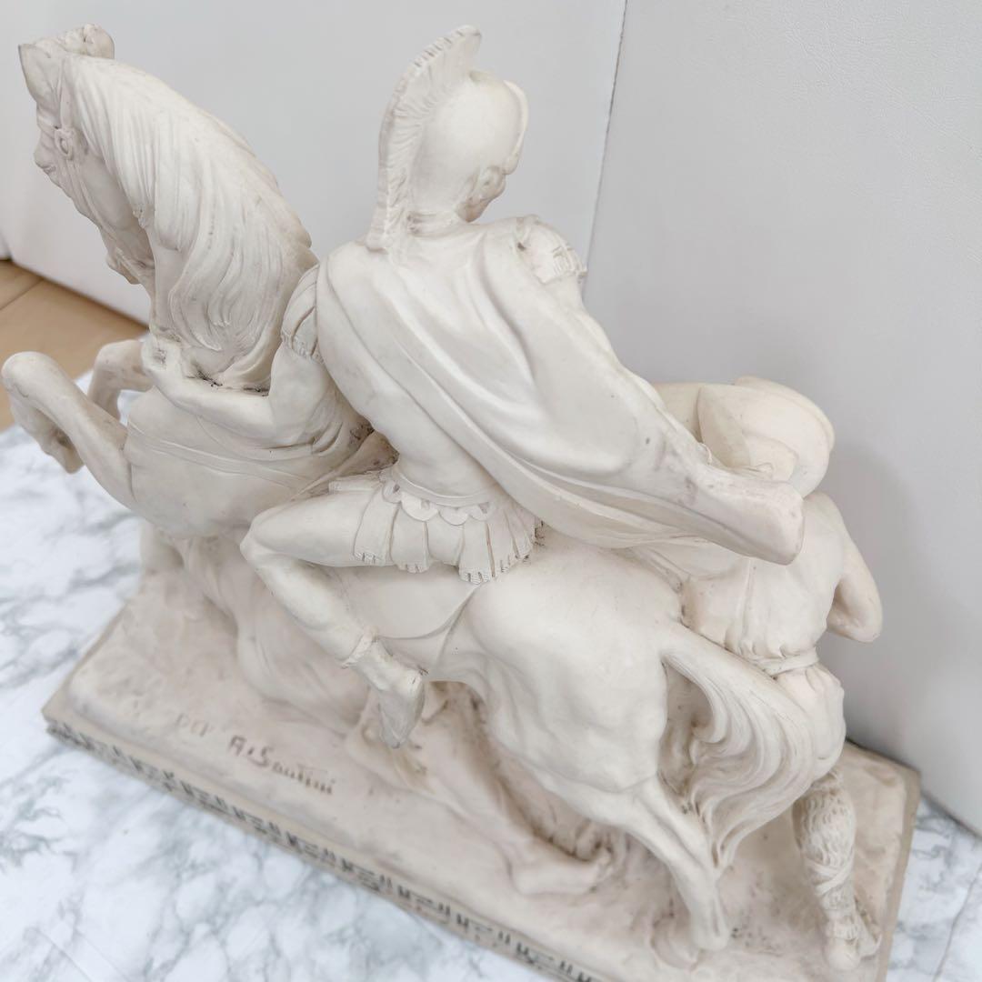 西洋美術 イタリア製A.SANTINI アンテルマ サンティーニ 彫刻 騎士と馬