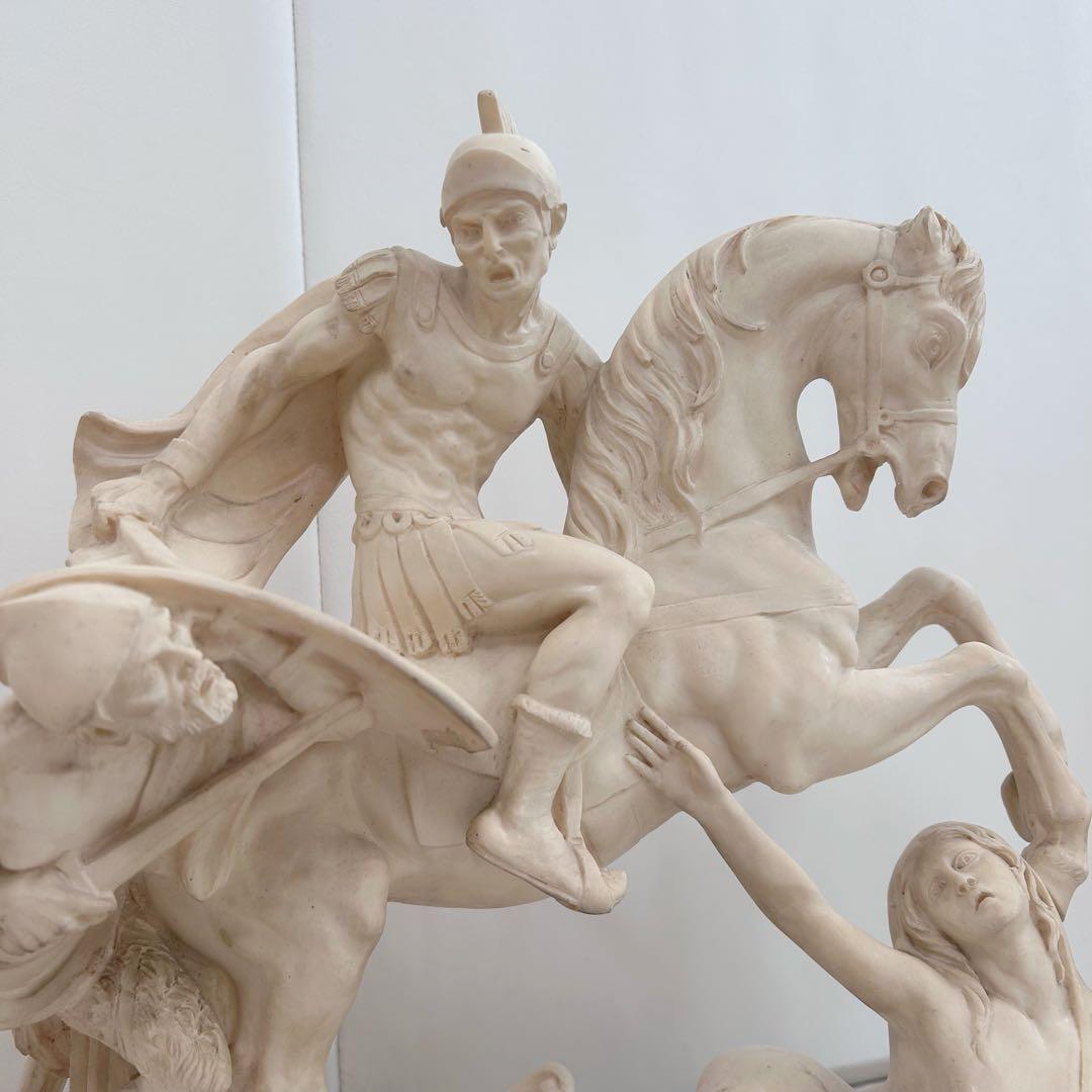 西洋美術 イタリア製A.SANTINI アンテルマ サンティーニ 彫刻 騎士と馬