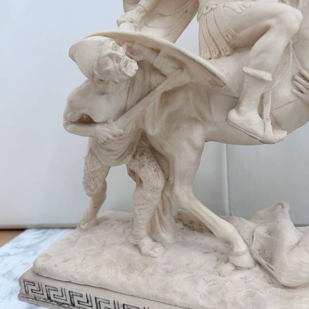 西洋美術 イタリア製A.SANTINI アンテルマ サンティーニ 彫刻 騎士と馬