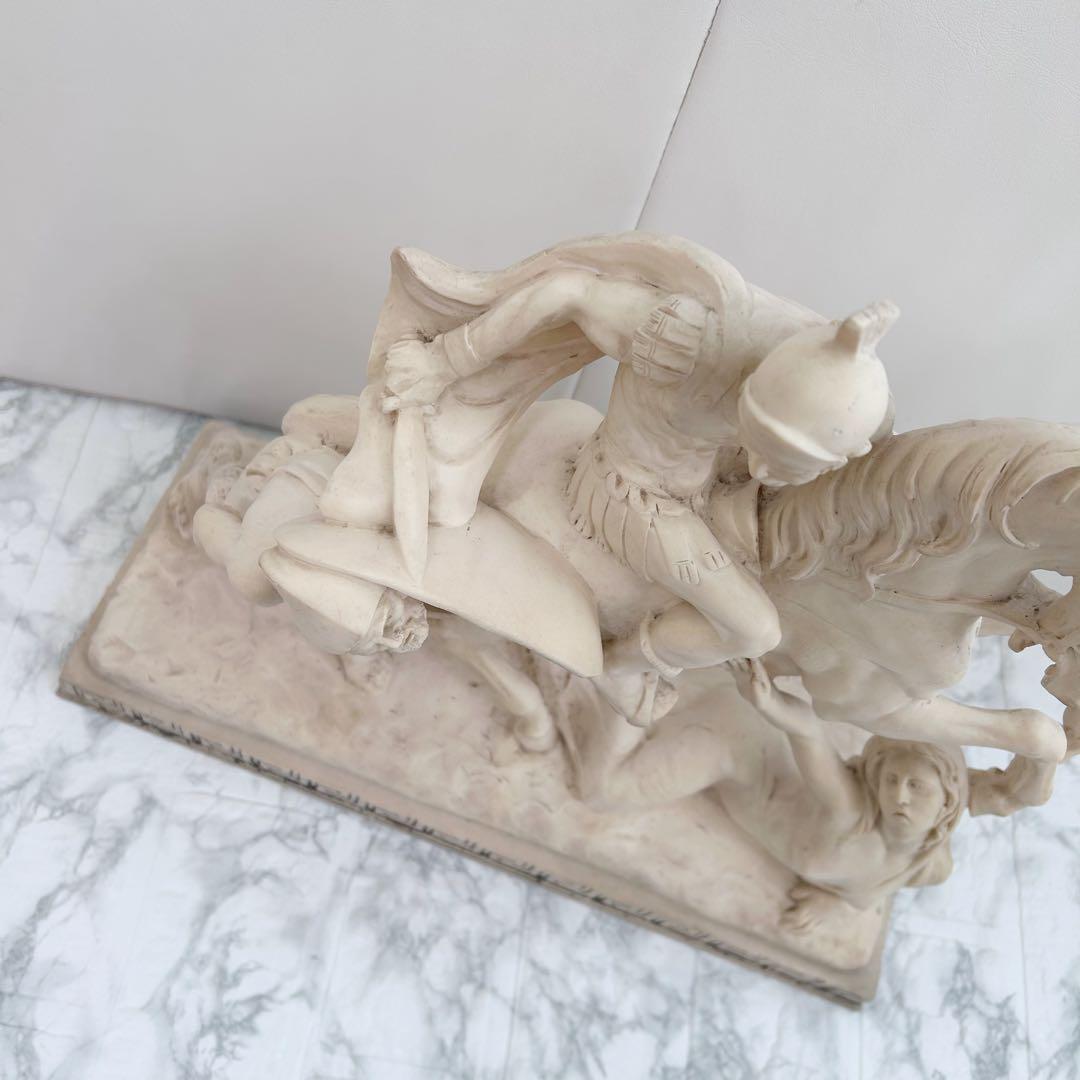 西洋美術 イタリア製A.SANTINI アンテルマ サンティーニ 彫刻 騎士と馬