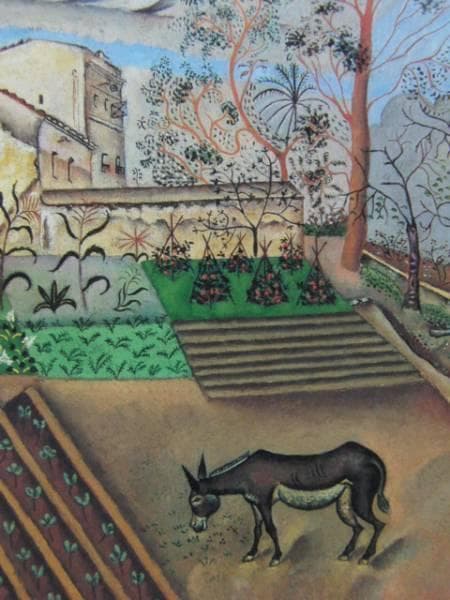 J・ミロ、ロバのいる野菜畑、希少画集より、新品額・額装付