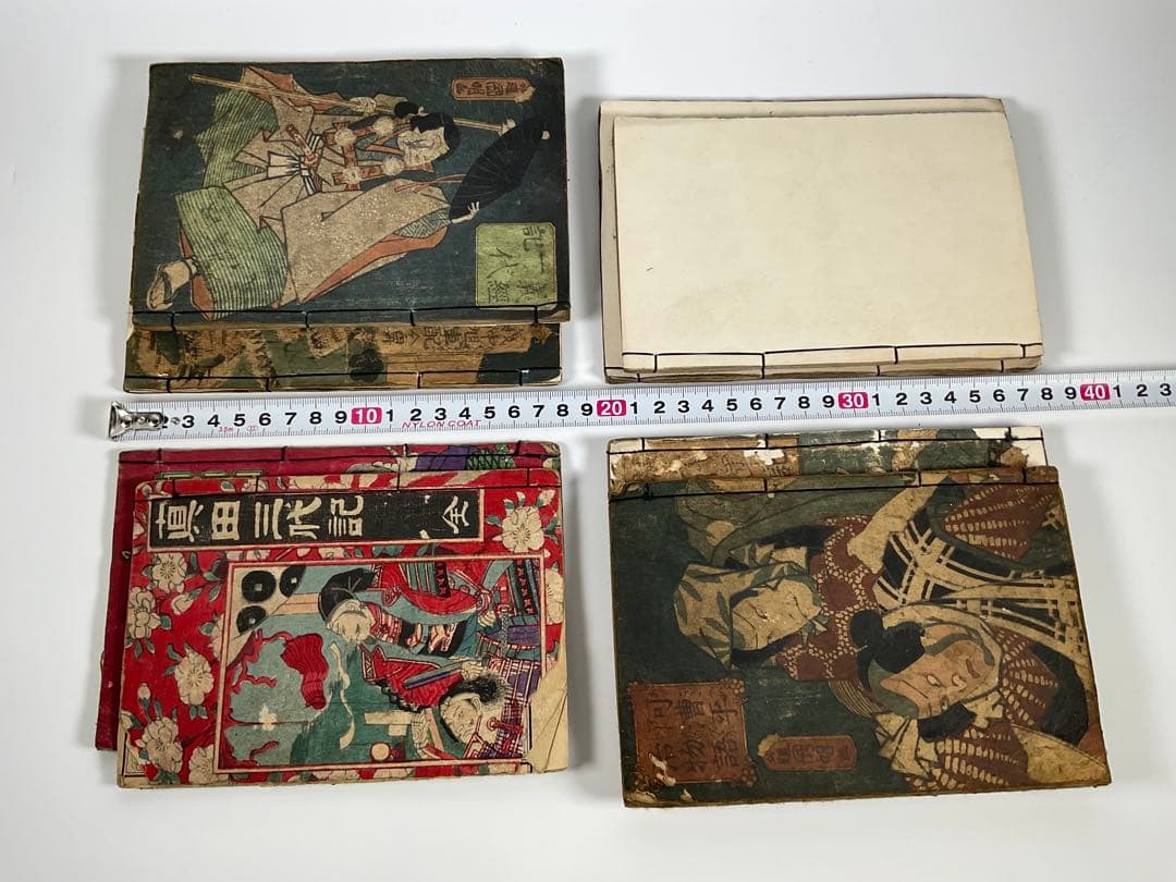 木版画　義仲旭軍配　義経一代記　楠二代軍記　鹿児島戦記　阿漕平治物語　他計８冊