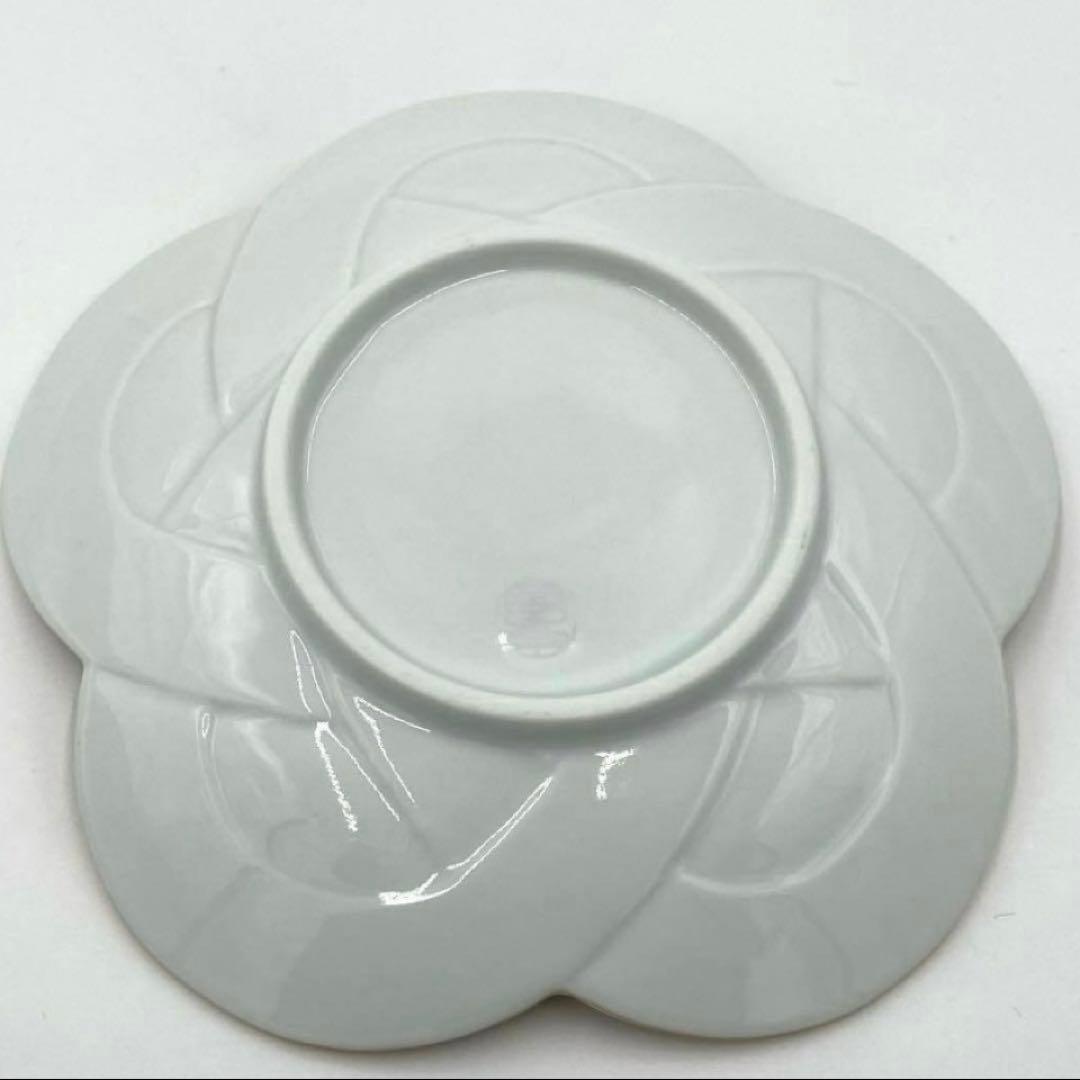 【新品】【大人気】有田焼田清窯　太白金線梅結び銘々皿　縁起物