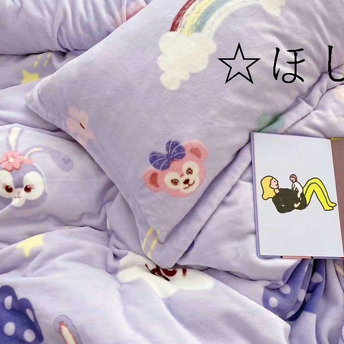 ?ステーラルちゃん?厚手暖かい可愛いベッド寝具掛け布団カバー3点、4点セットF