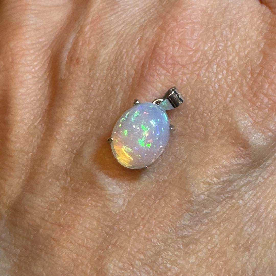 天然石エチオピアオパール　ペンダントトップハンドメイド　Silver925 52