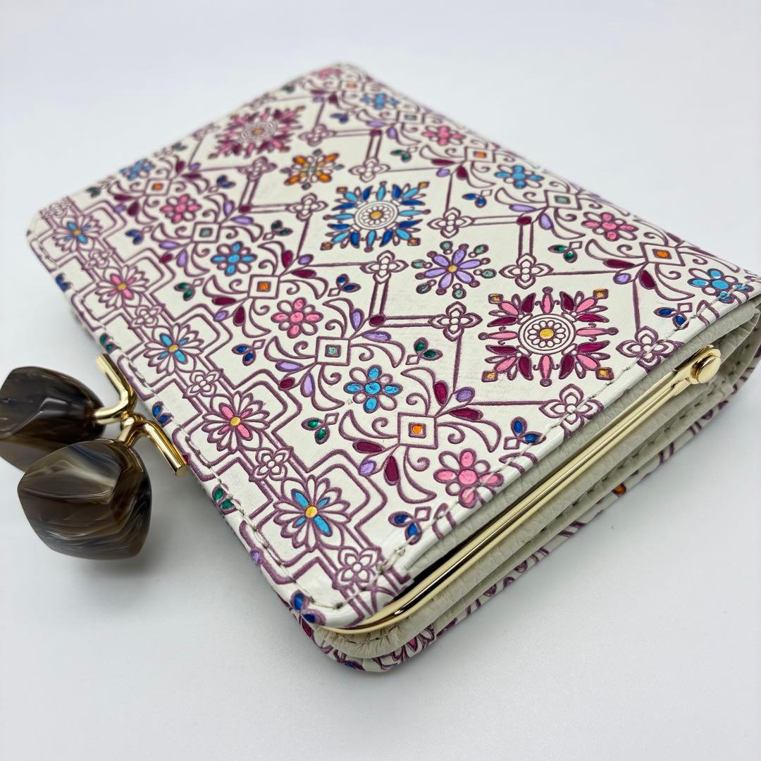 友禅文庫 二つ折り財布 がま口 日本製