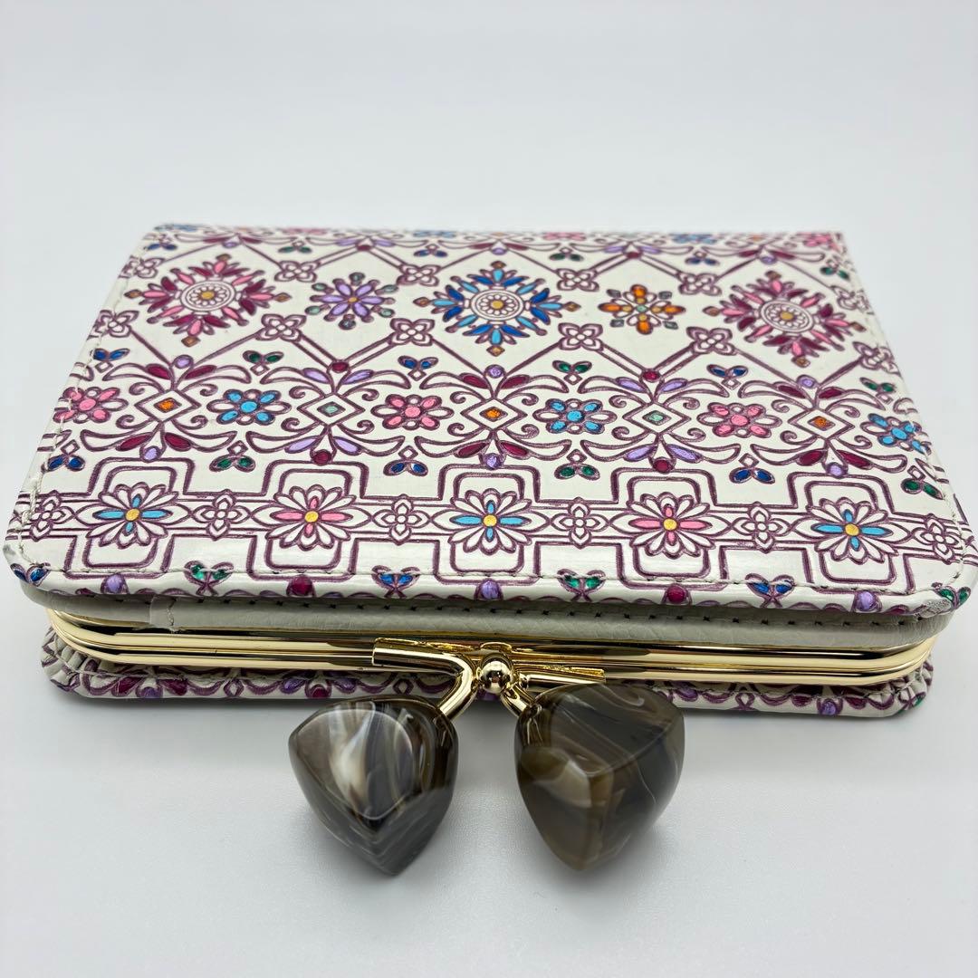 友禅文庫 二つ折り財布 がま口 日本製