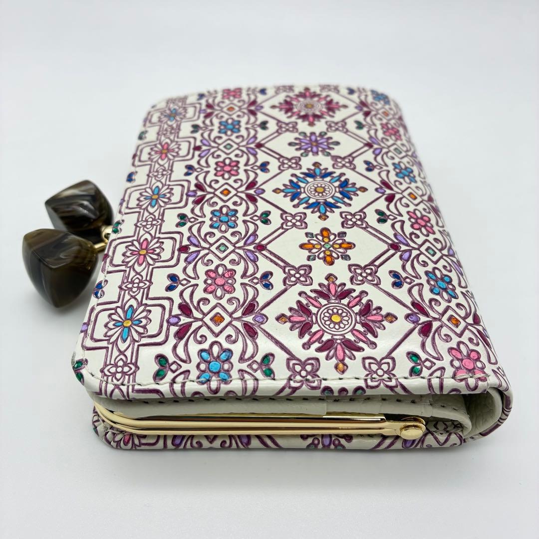 友禅文庫 二つ折り財布 がま口 日本製