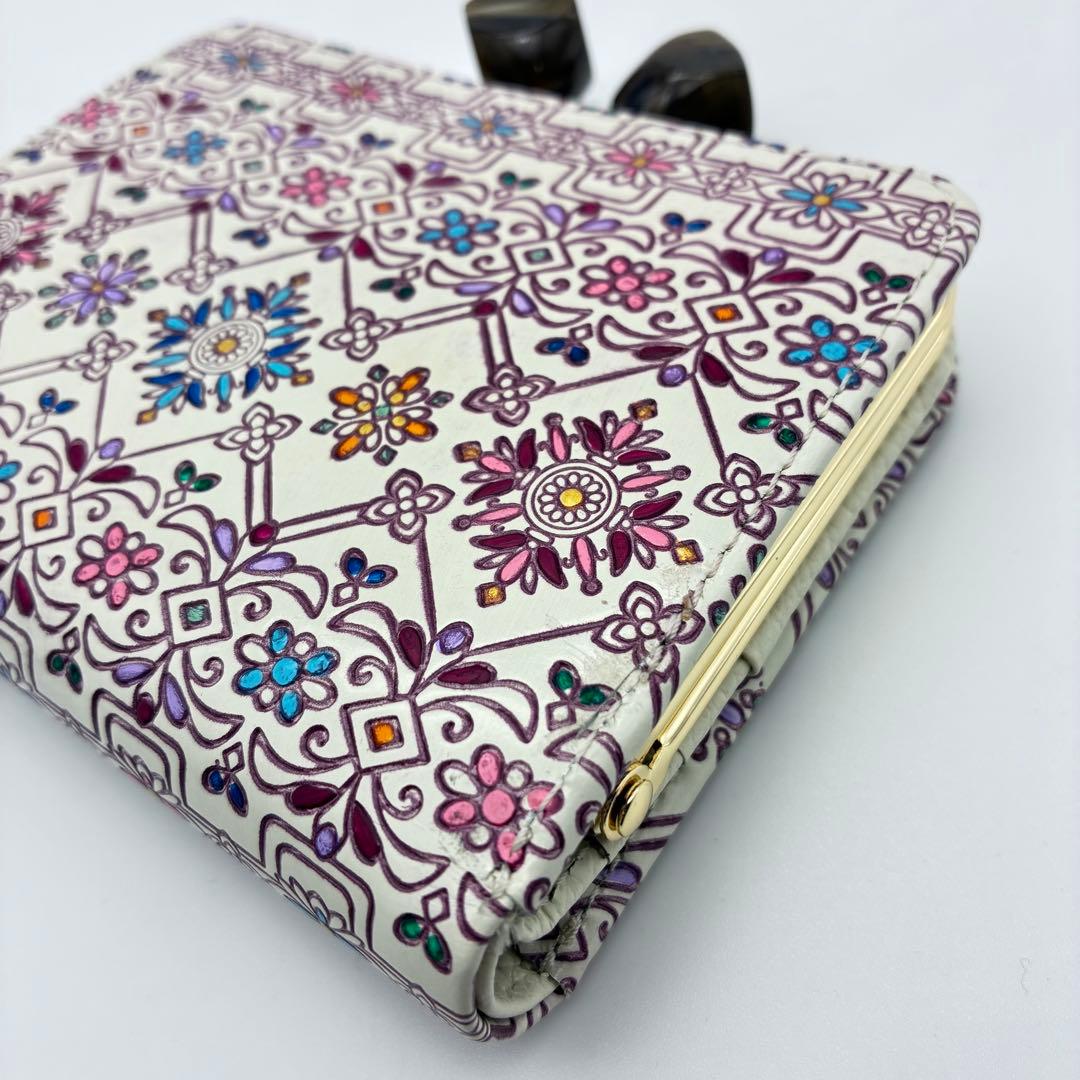 友禅文庫 二つ折り財布 がま口 日本製