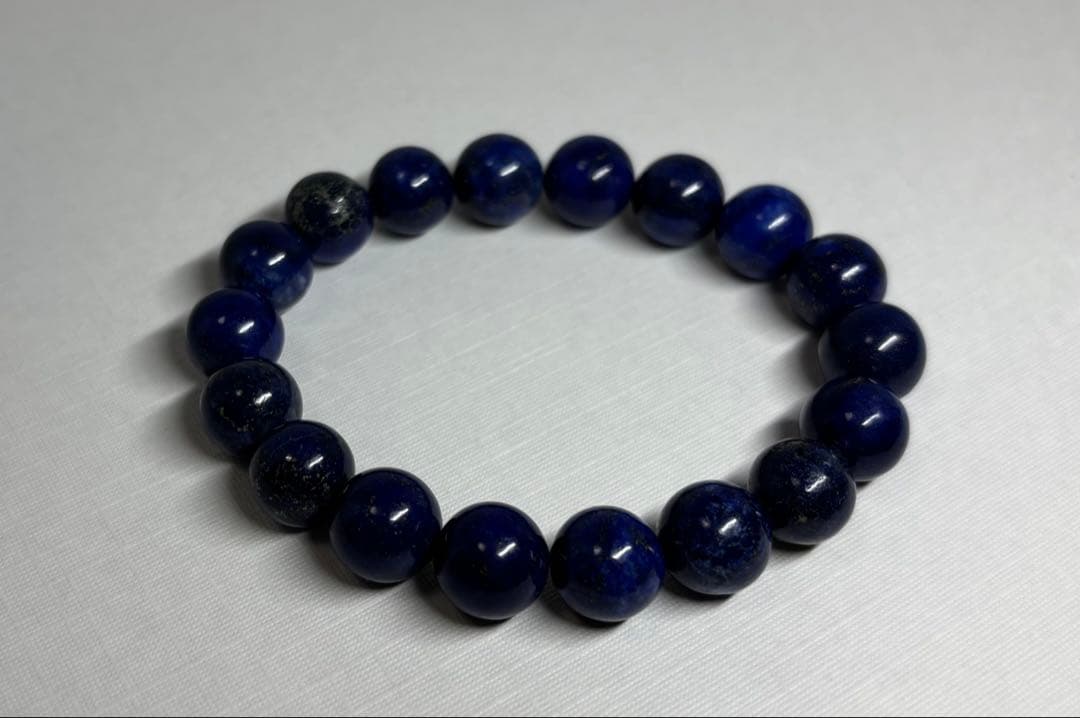 聖宝 天然ラピスラズリ ブレスレット⑥（１０ｍｍ珠）径１６cm（鑑別書付き）