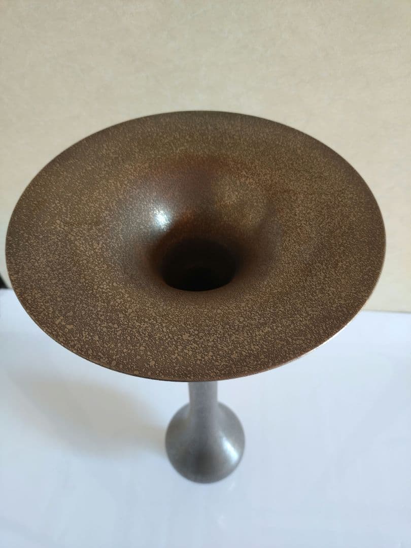 6 金属製　花器　花入　花展　モダン　スタイリッシュ　池坊　立花　シルバー