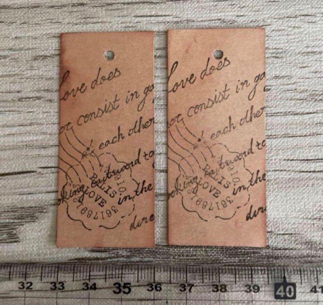 アンティーク タグ ジャンクジャーナル アレンジ素材 コラージュ 英字№216B