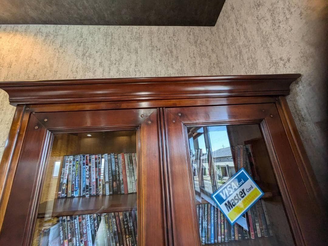 【高級】イギリス家具　アンティーク　食器棚　本棚　キャビネット