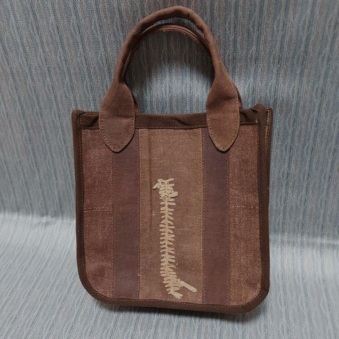 柿渋染め酒袋のトートバック(小)