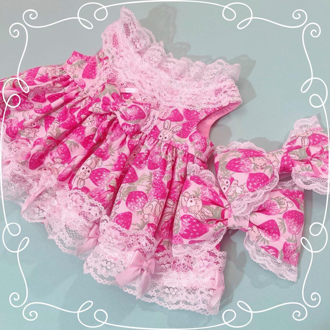 メルメルドール　いちごうさぎのワンピースセット　ウィッシュミーメル