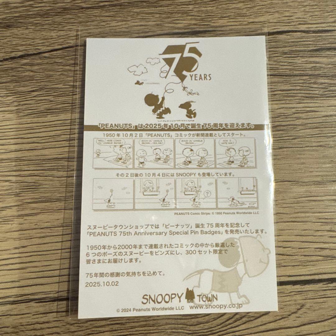 新品未使用　PEANUTS 75周年記念　ピンバッジセット　スヌーピー
