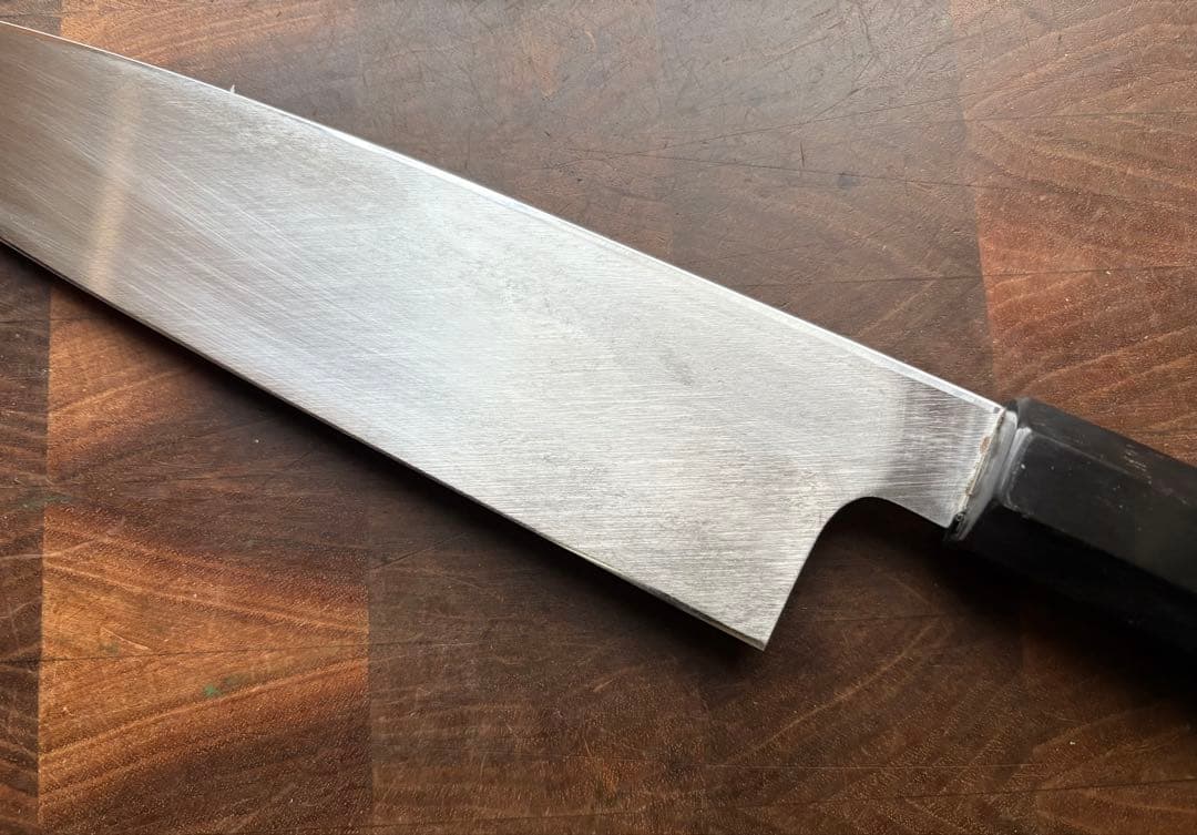 堺　實光刃物　arata 青鋼　片刃 牛刀　210mm 包丁　霞　和包丁　黒檀