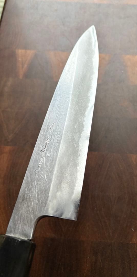 堺　實光刃物　arata 青鋼　片刃 牛刀　210mm 包丁　霞　和包丁　黒檀