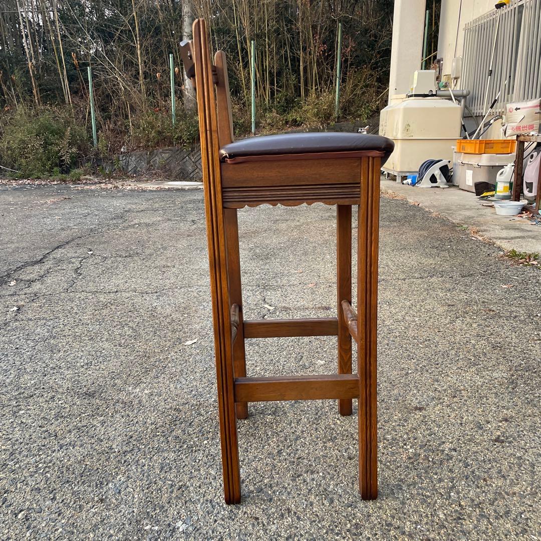 ② 希少　英国ウッド・ブラザーズ社　オールドチャームオーク製　カウンタースツール