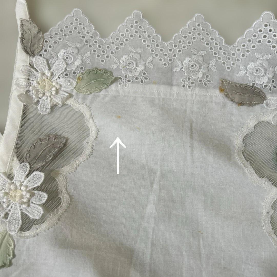 さえら レースお花モチーフ付きヴィンテージ チュールエプロン