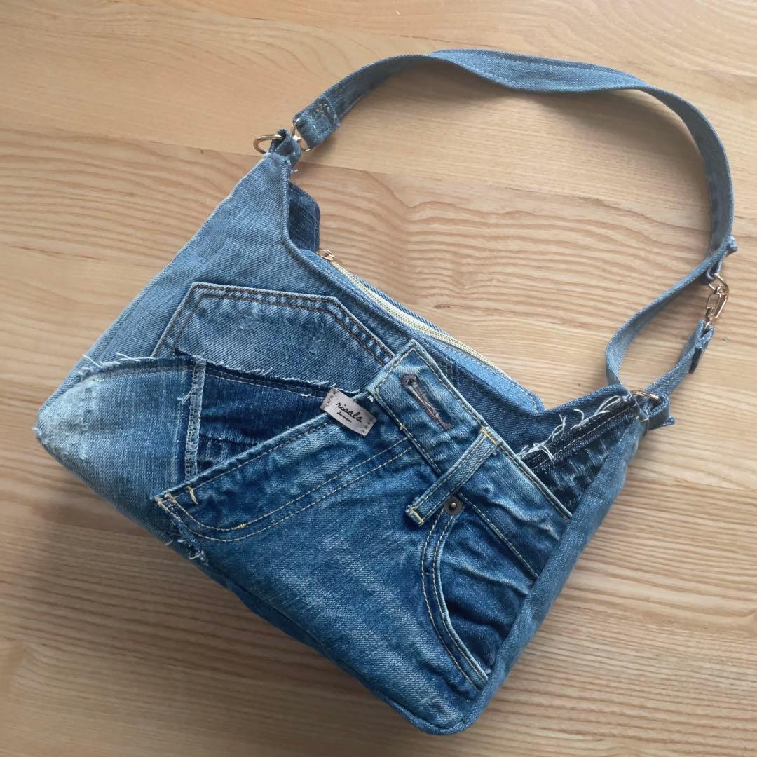 デニム リメイク ハンドバッグ