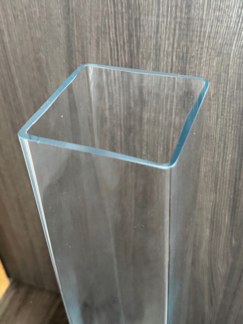 ガラスフラワーベース 角型 長方形花瓶特大　100x100x高720