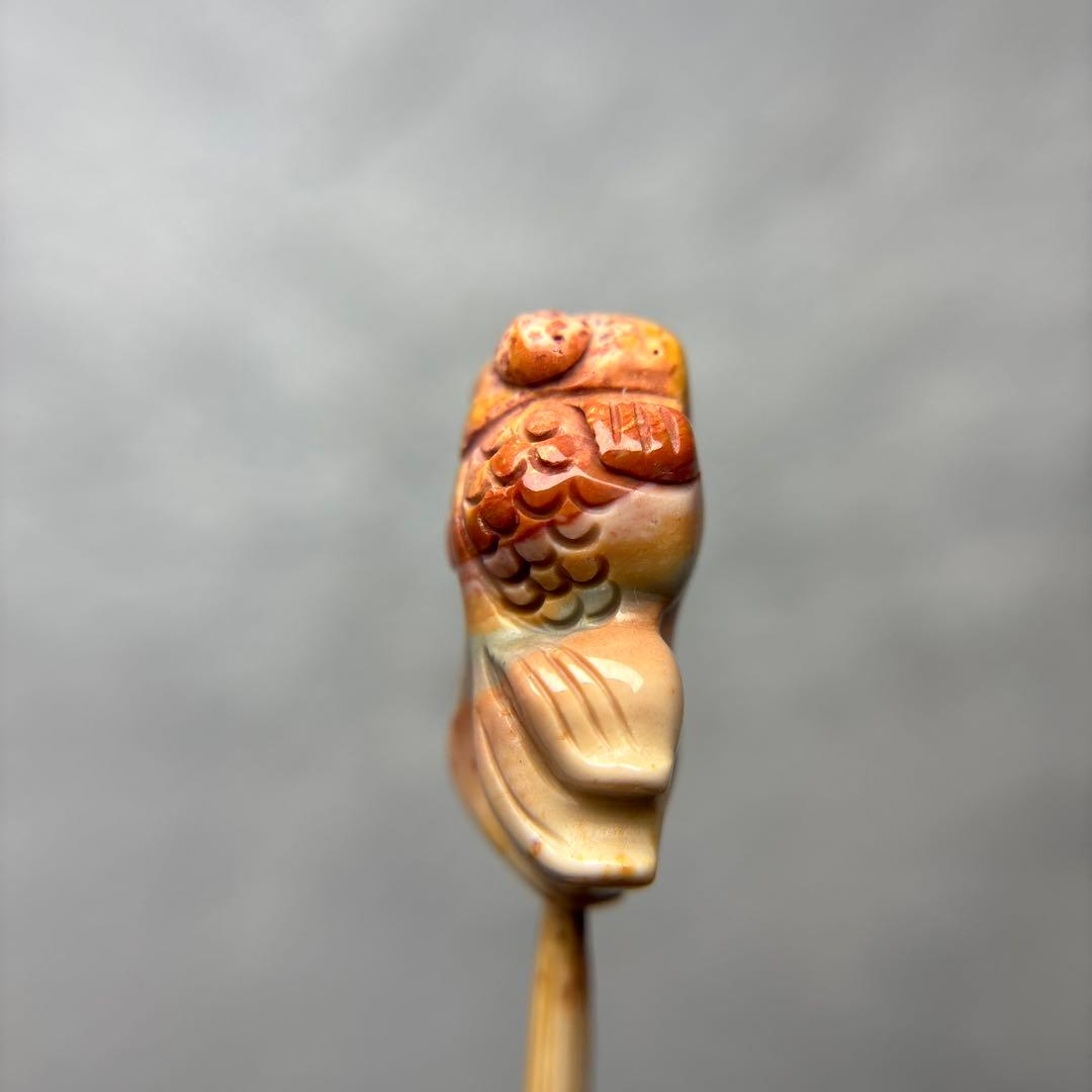 あずきちゃんアラシャン瑪瑙　金魚パーツ　2-32