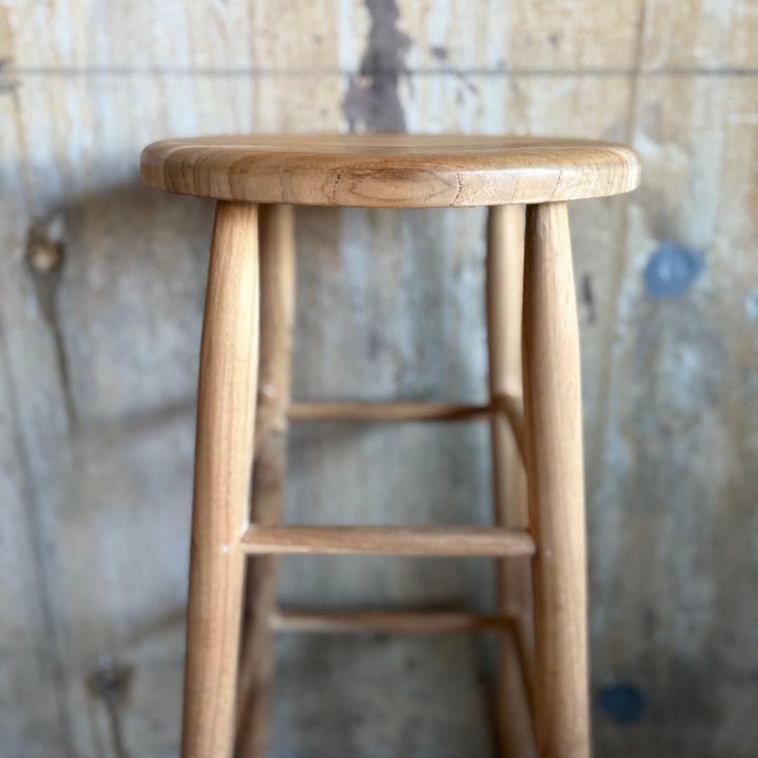 GALLUP ギャラップ　チーク ラウンドトップ スツール　30インチ　②