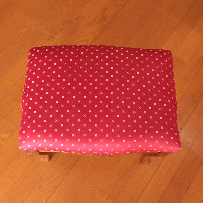 猫脚スツール レトロ風 赤 ヴィンテージ風 かわいい 222-1325-001